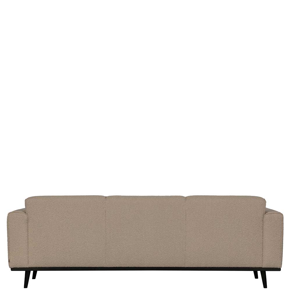 Boucle Couch 3er in Beige & Schwarz - Drike