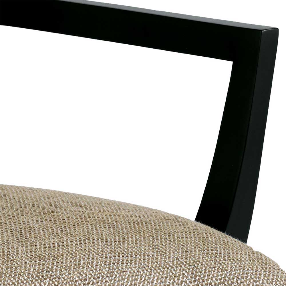 Armlehnenstuhl in Beige und Schwarz - Cadona