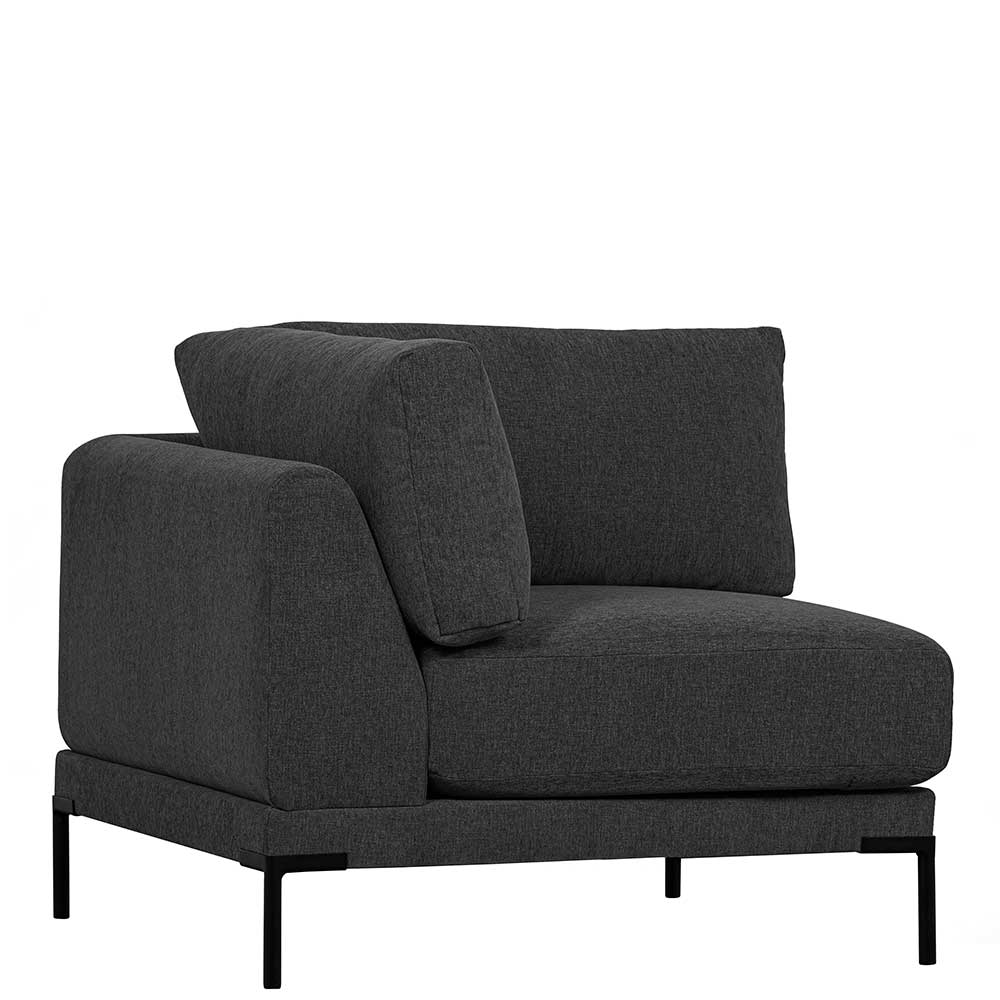 Dunkelgraues Eckelement Modulsofa - Marietta