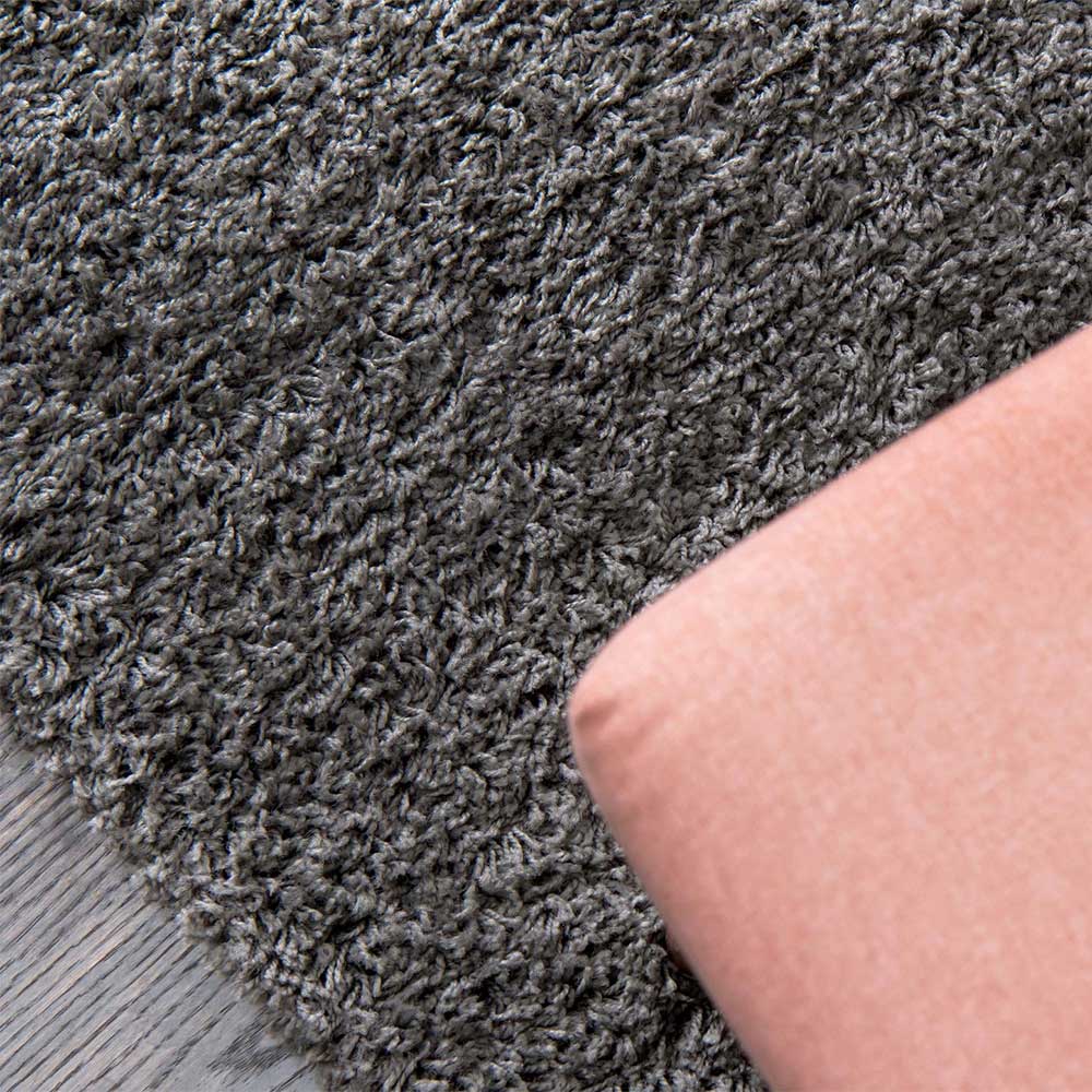 Dunkelgrauer Teppich mit Hochflor - Rosarios