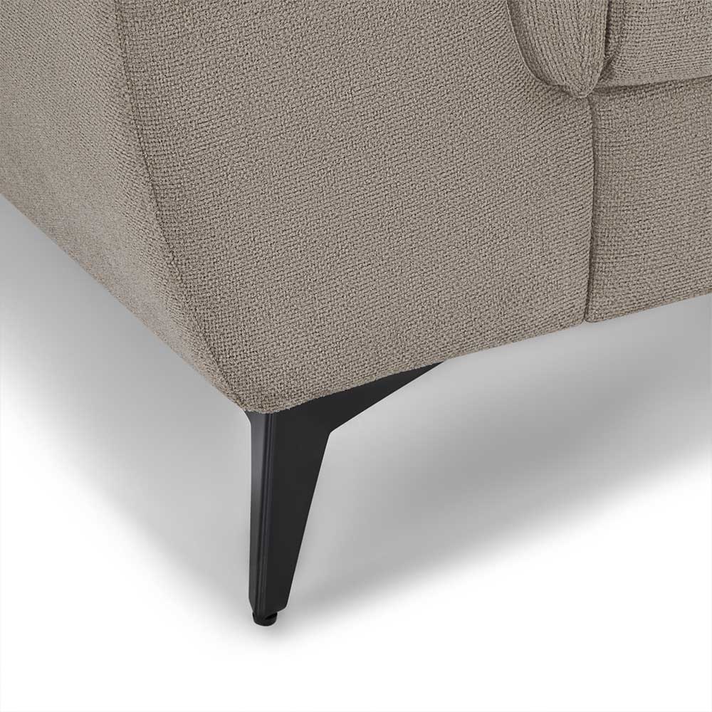 Fünfsitzer Eckcouch in Beige - Hisa