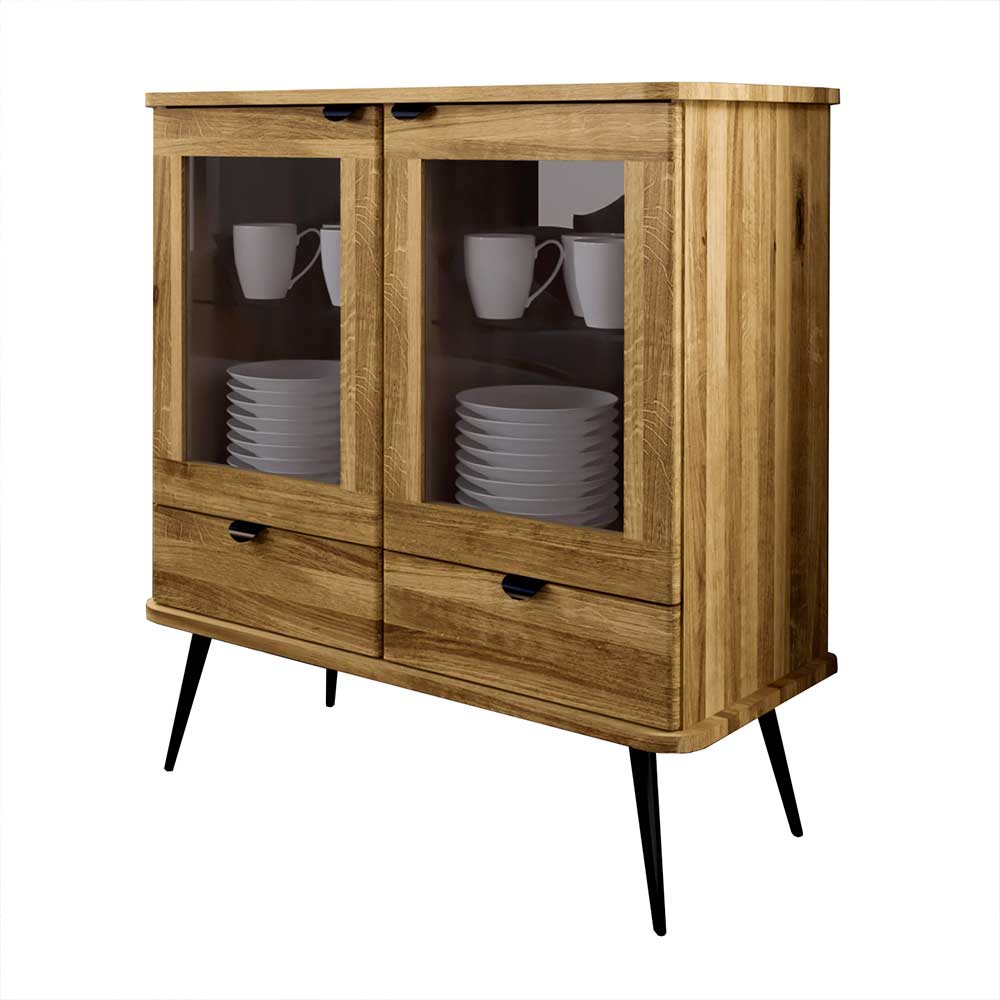 Highboard mit Glastüren mit zwei Schubladen - Casarius