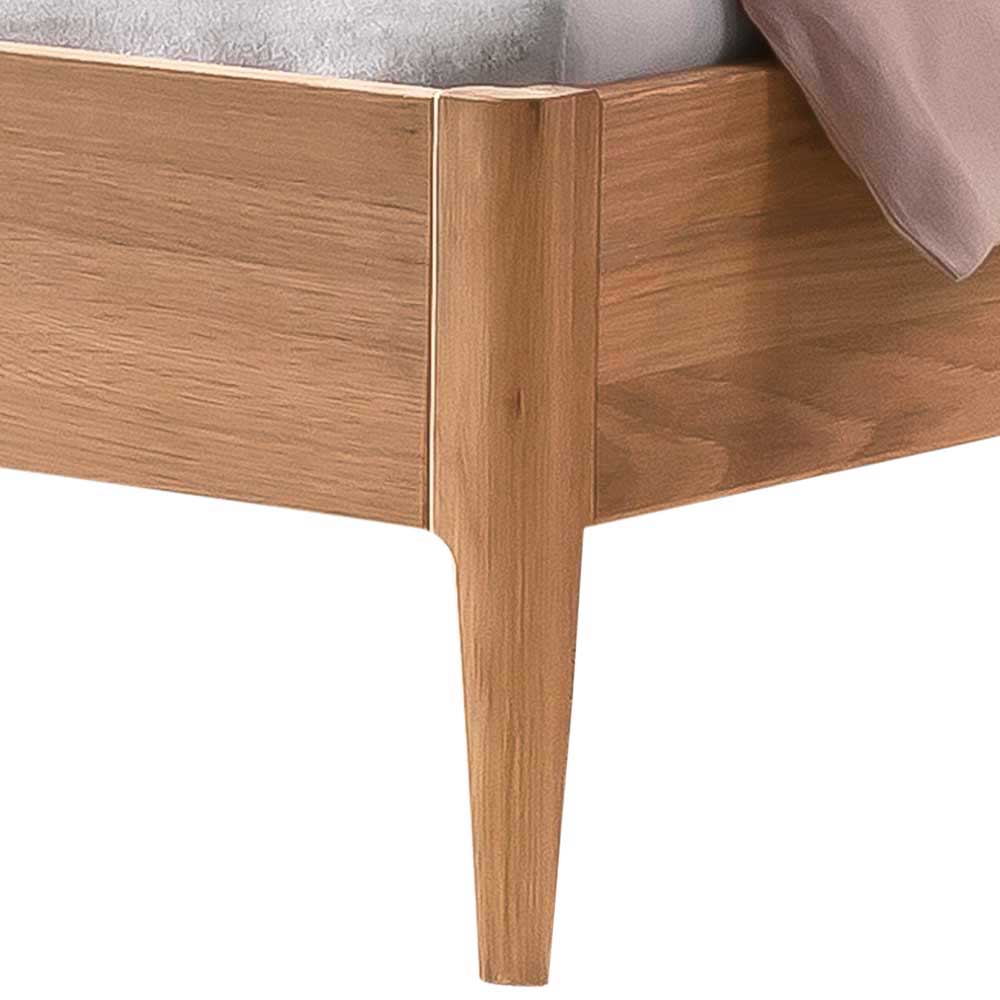 140x200 Bett in Eiche hell mit Grau - Jameson