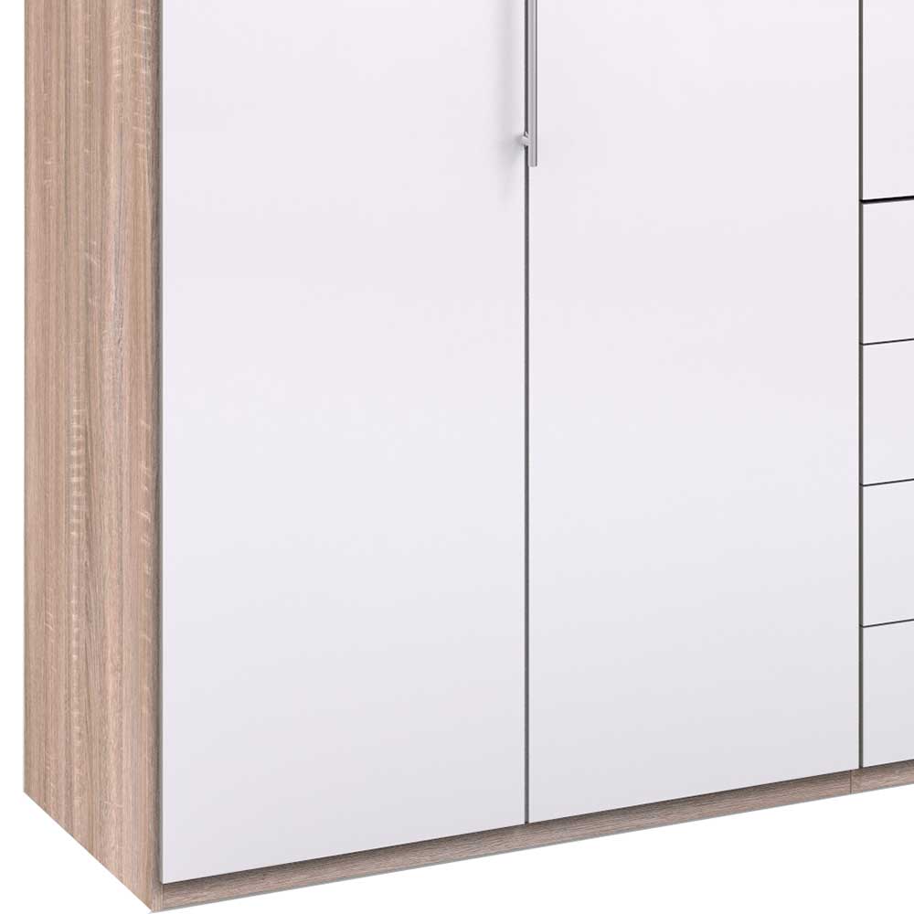 Geräumiger Schlafzimmerschrank in Weiß Glas - Bosays
