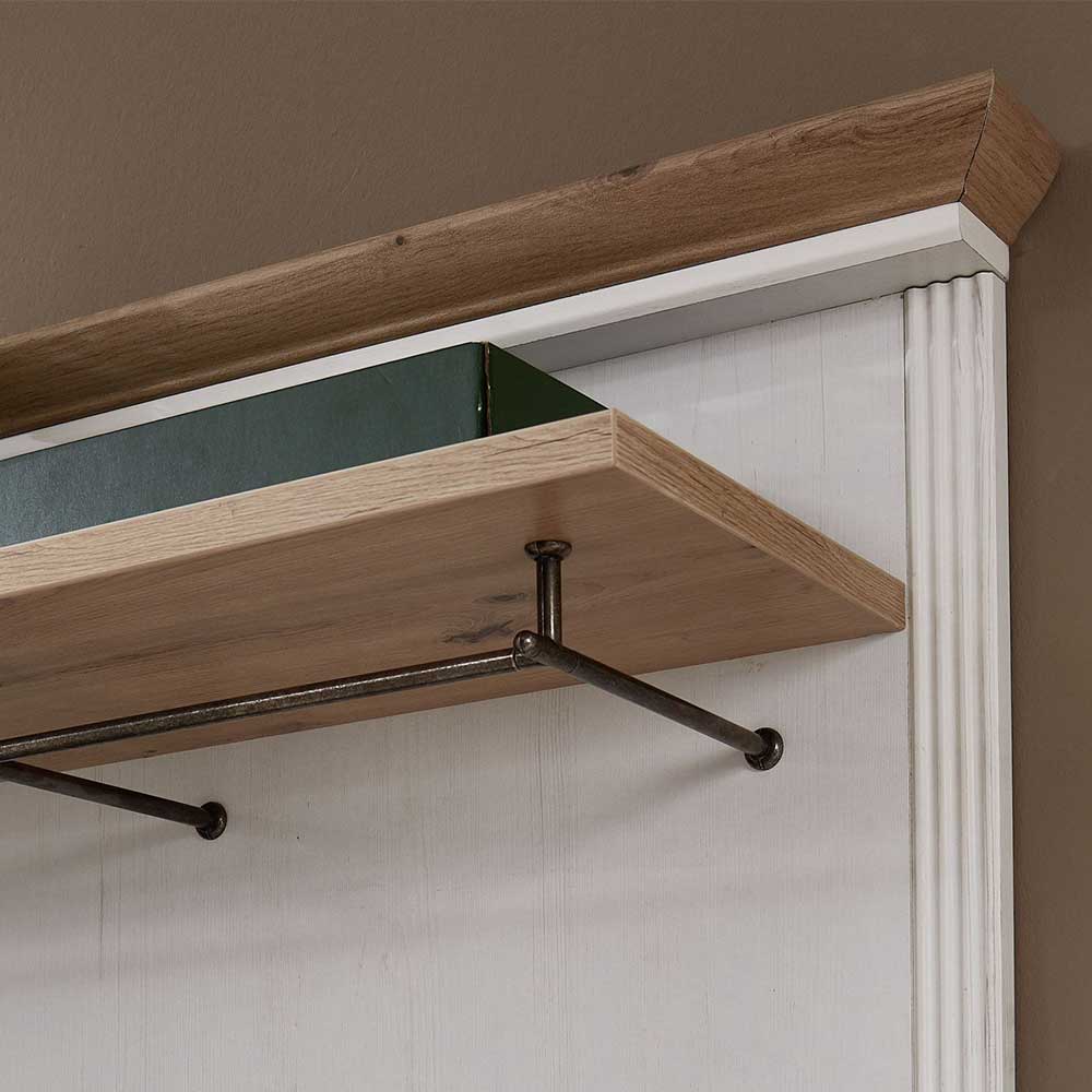 93x107x30 Landhaus-Garderobe mit 5 Halen - Nurelcas