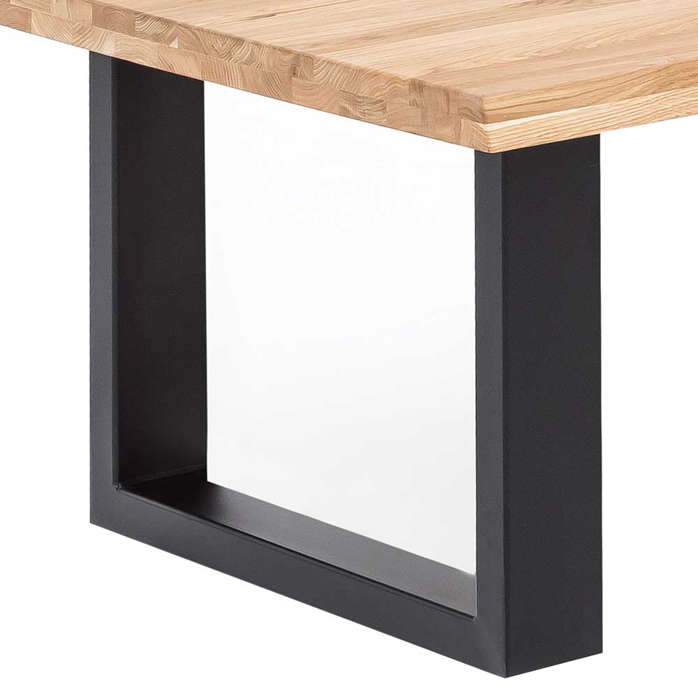 Wohnzimmertisch mit Living Edge Platte Eiche - Boherida