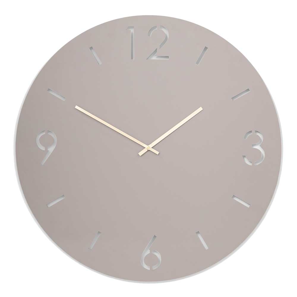 Design Wanduhr in Taupe - Cardini