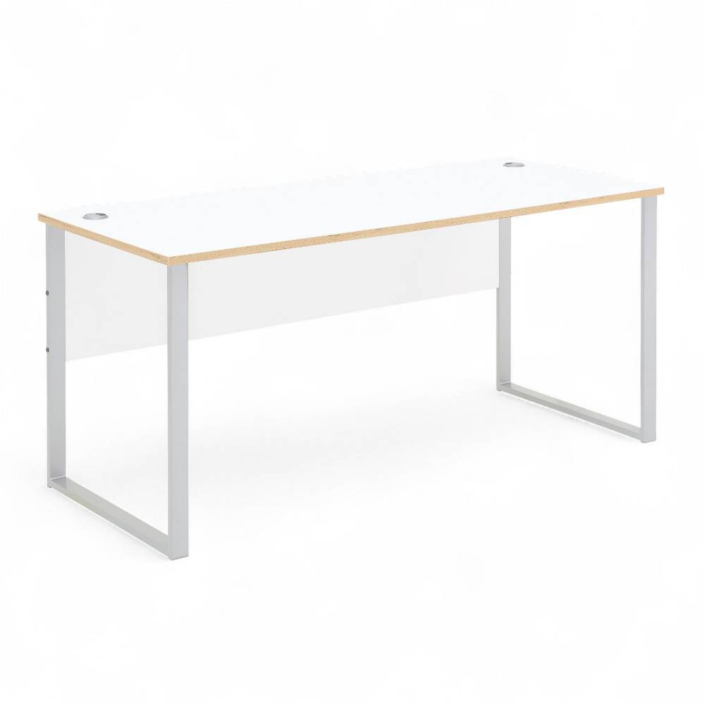 Bürotisch in Weiß und Eiche Optik - Anesto