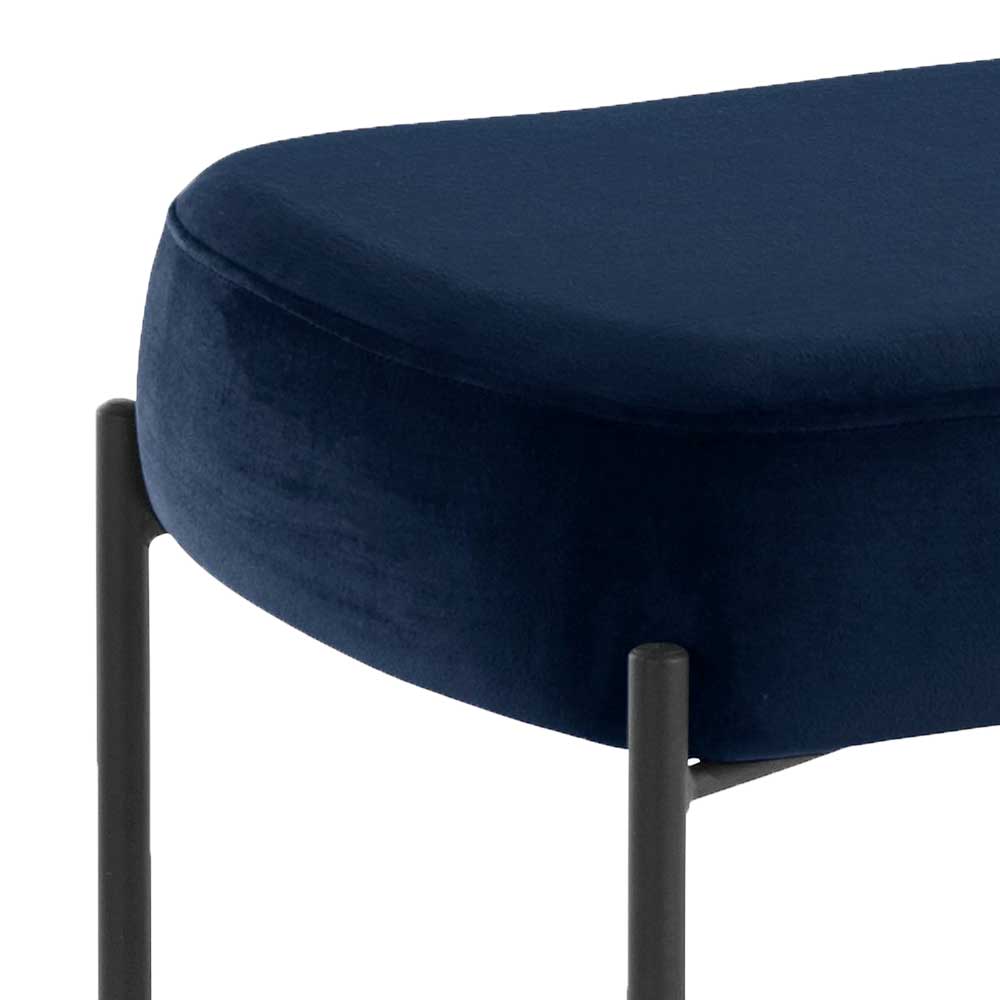 Wohnraum Sitzbank in Blau Samt - Isika