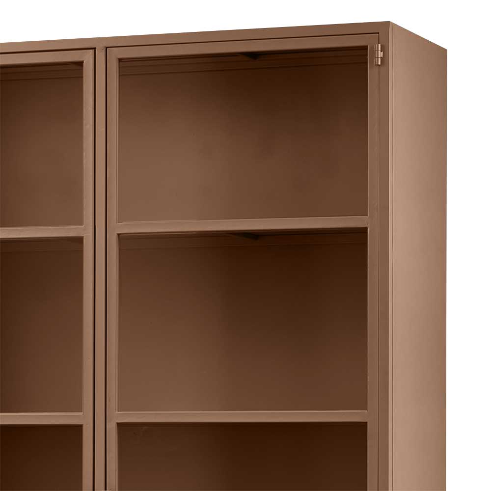 Metall Vitrinenschrank in Braun - Last