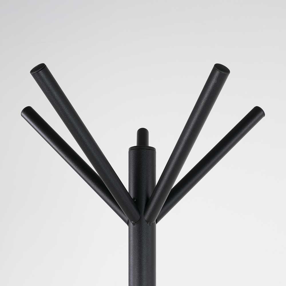 40x181x40 Garderobenständer aus schwarzem Stahl - Rolans