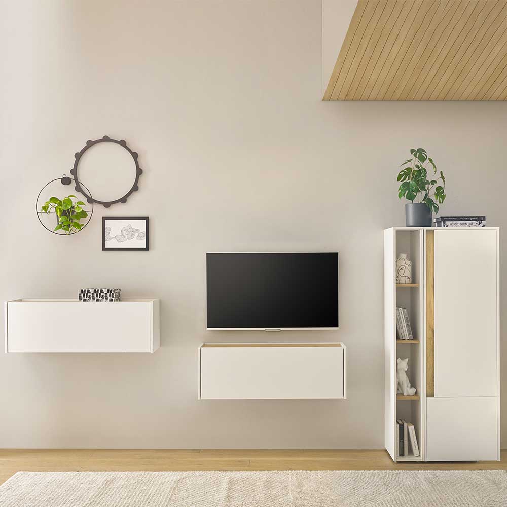 Moderne Wohnwand als Set - Nonessia (vierteilig)