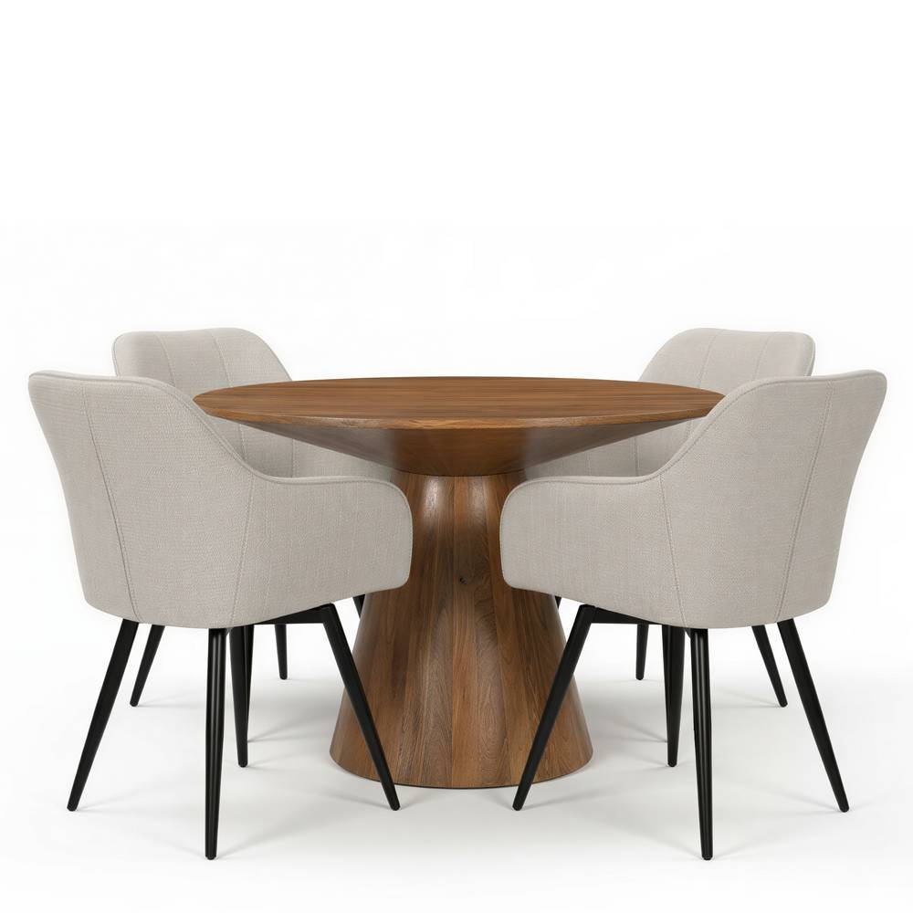 Design-Esstischkombination modern - Galadira (fünfteilig)