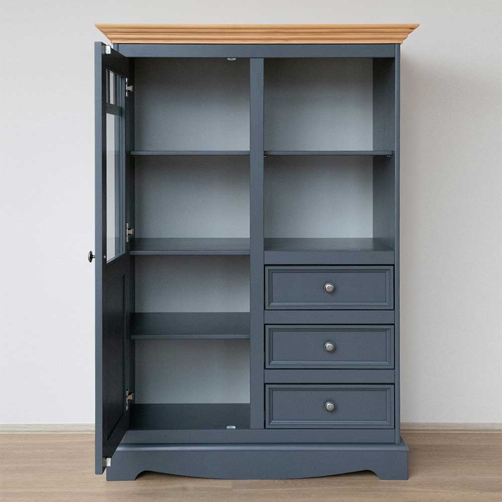 Modern Country Highboard in Grau & Kiefer - Eromsia