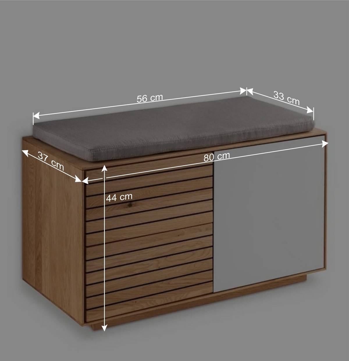 Flurmöbel Set aus Asteiche Massivholz - Zonga (fünfteilig)