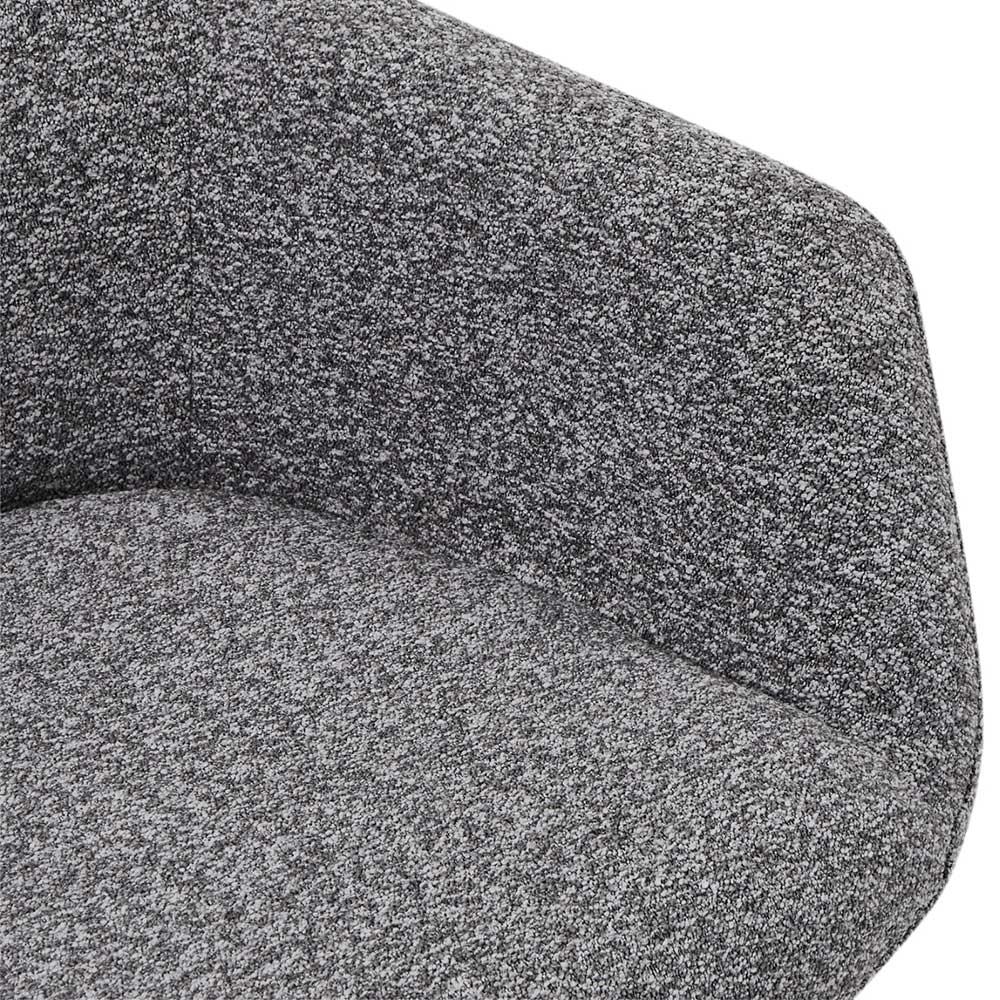 Tischsessel in Grau Boucle - Valines (2er Set)