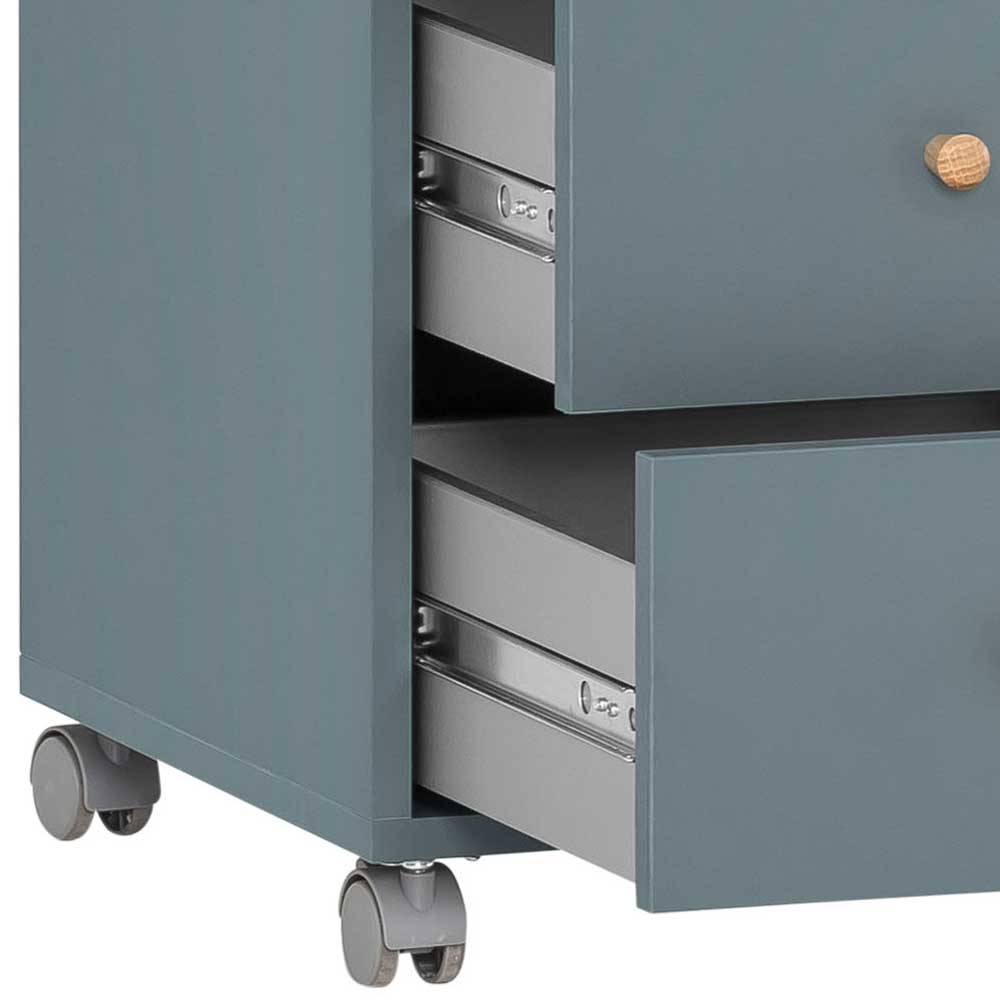 Schreibtisch Rollcontainer in Petrol - Baiamare