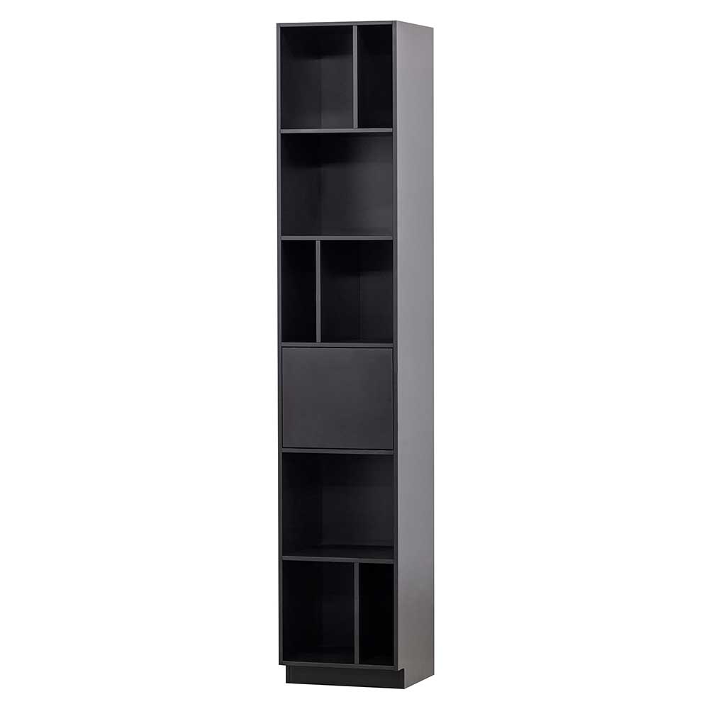 40x210x40 Standregal in Schwarz aus Kiefer - Niwidus
