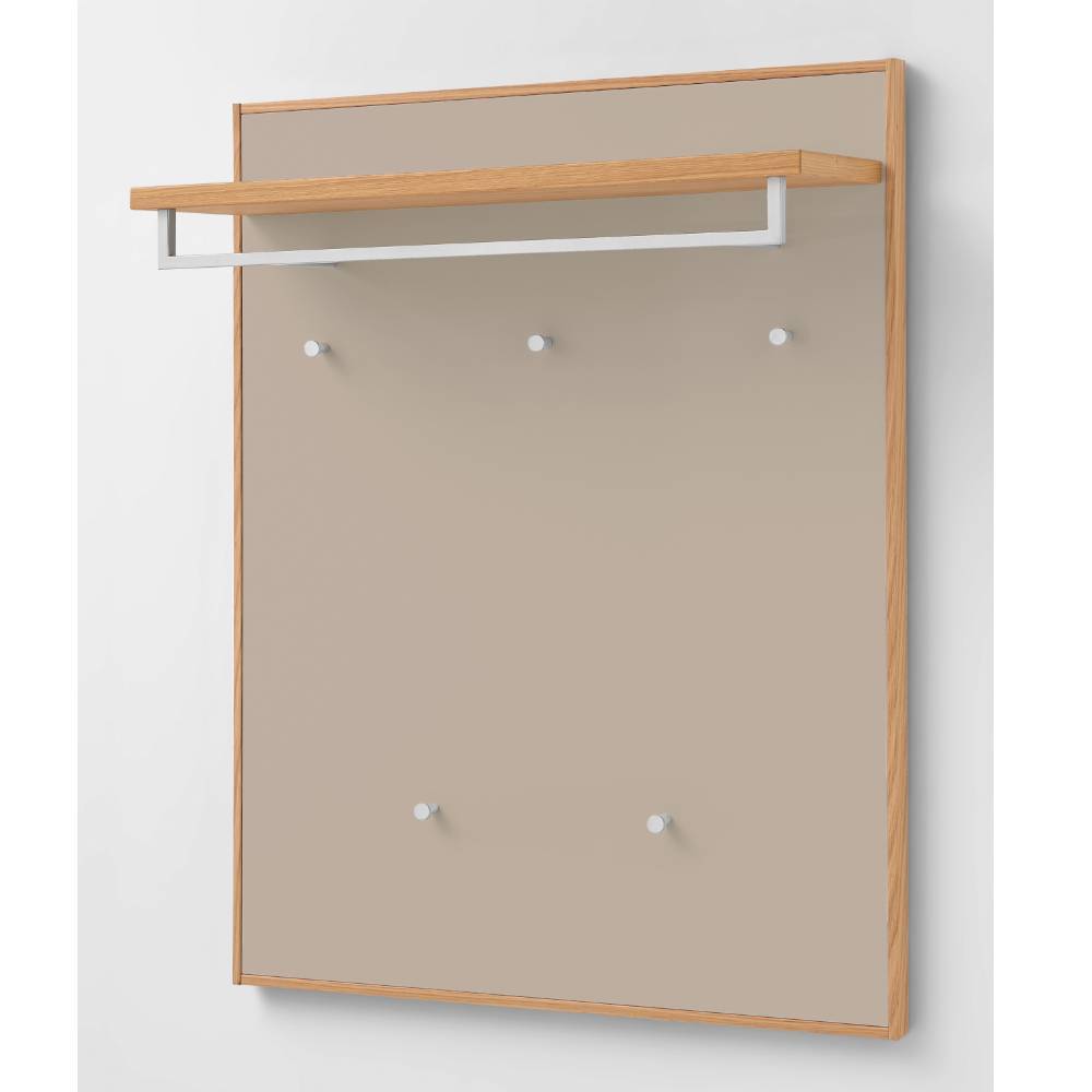 Wandgarderobe mit Hutboden in Beige - Nova