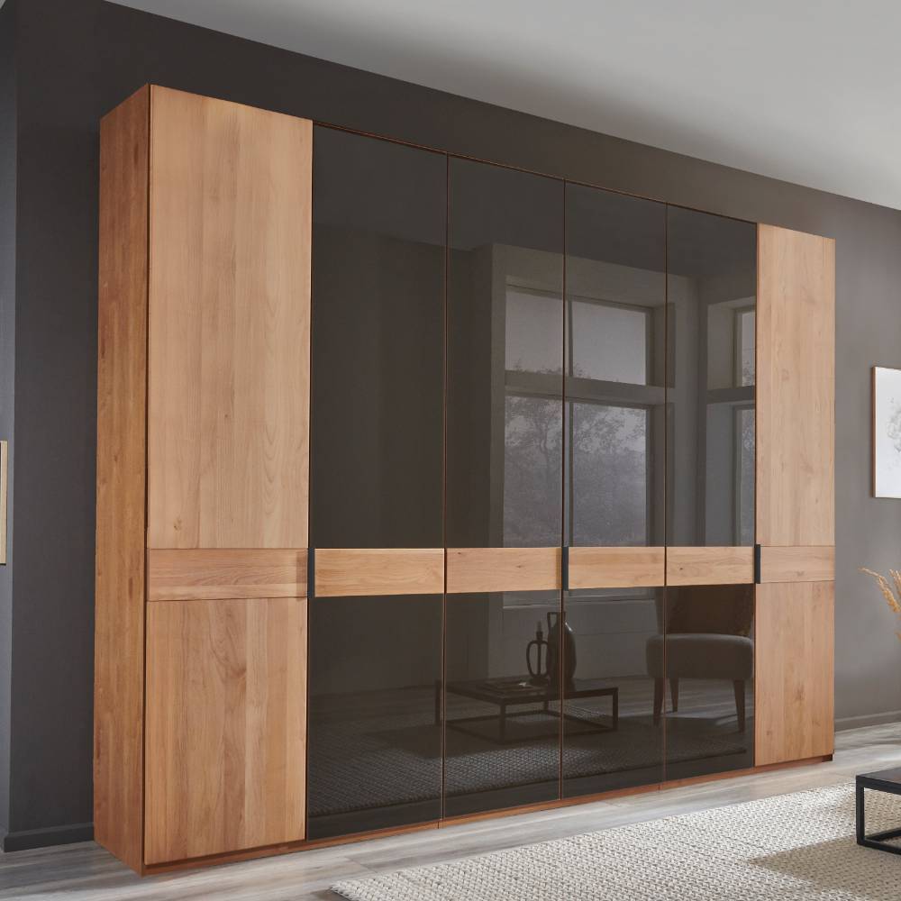 6-türiger Schlafzimmerschrank mit Glas - Hung