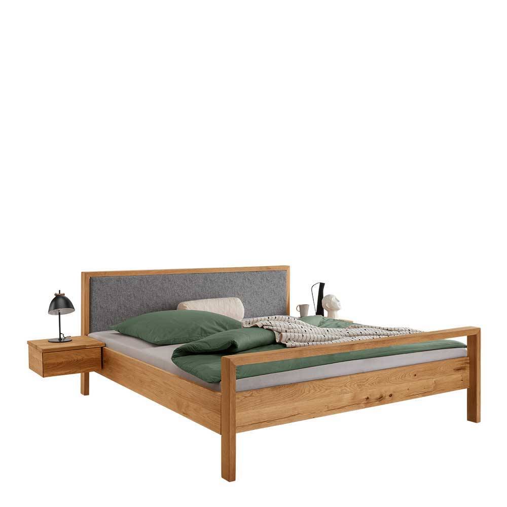 Design Doppelbett aus Wildeiche - Martinez
