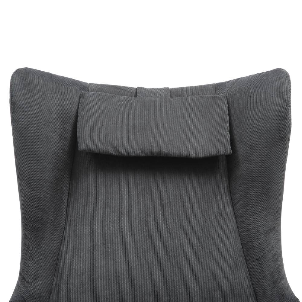 R ckenlehne des Cordsessels mit integrierter und bequemer Nackenst tze Esmeraldu