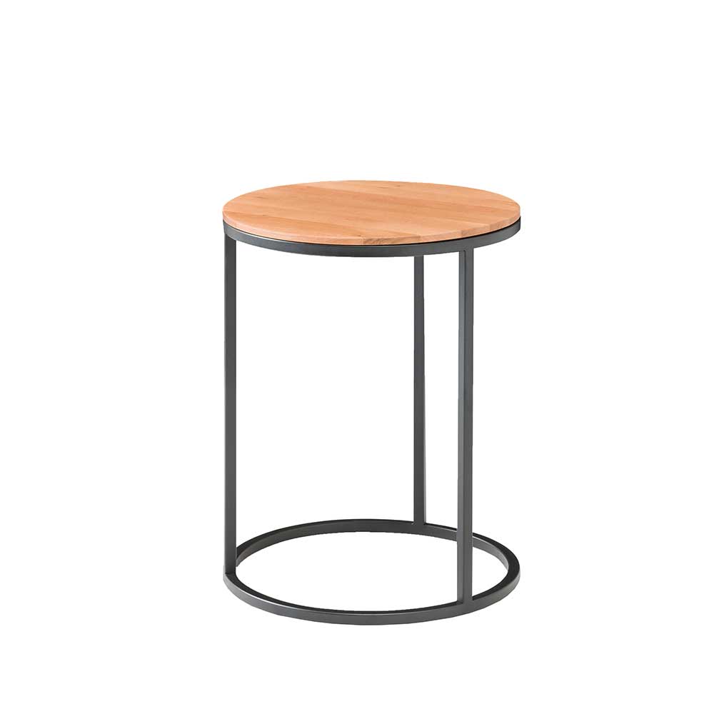 Kleiner Asteiche Tisch mit Metallgestell - Nighty
