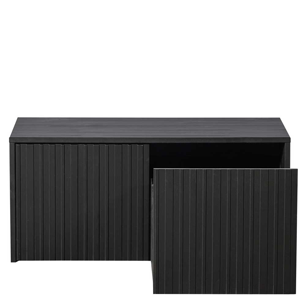Lowboard in Schwarz Kiefer - Gelvins