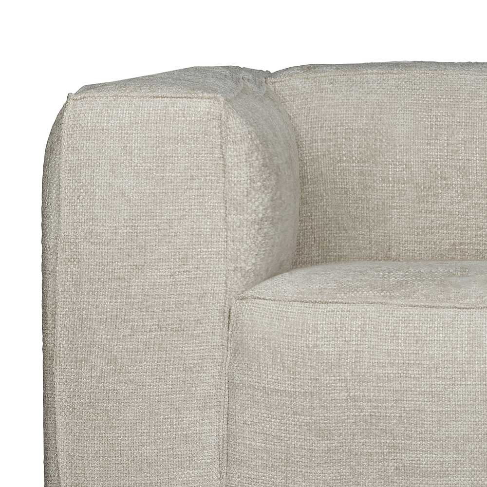 246x73x96 Strukturstoff Einzelsofa in Beige - Smarada