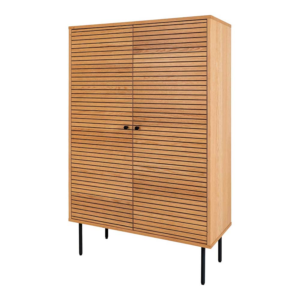 80x130x40 Highboard in Eiche Natur Furnier - Virona