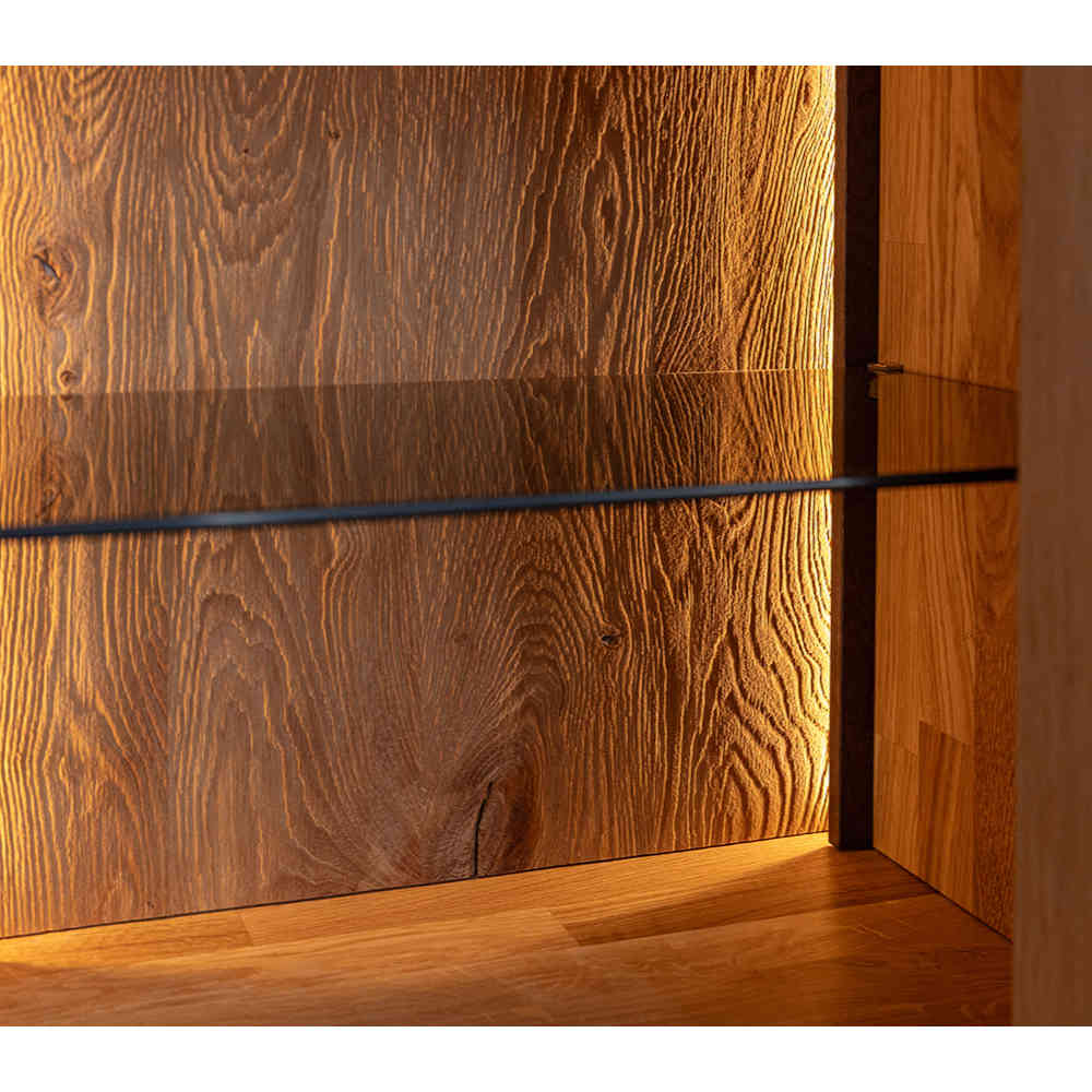 TV Lowboard mit Glas und LED Beleuchtung - Cocondar