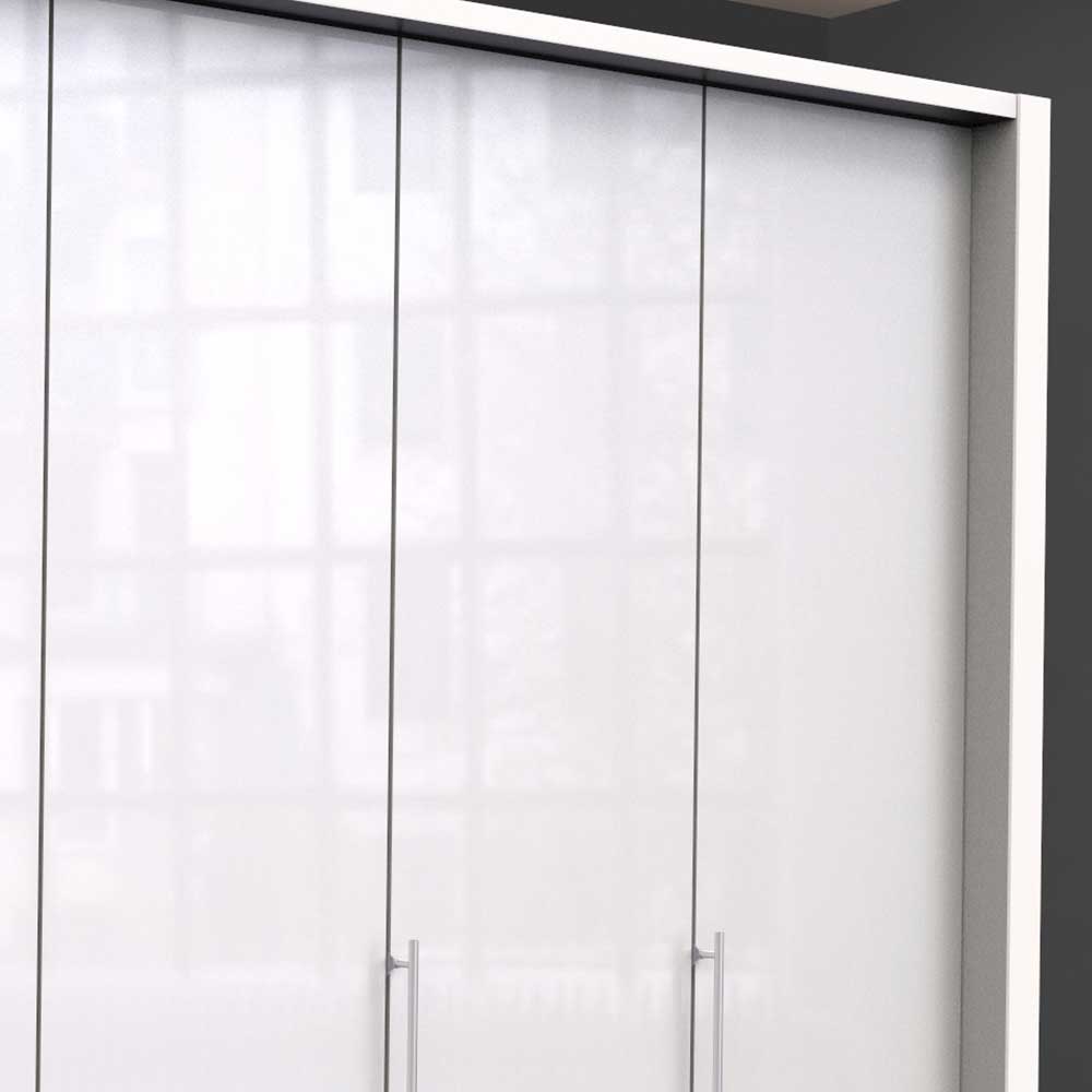 Weißer Schrank für Kleidung mit Glas Front - Dolienca