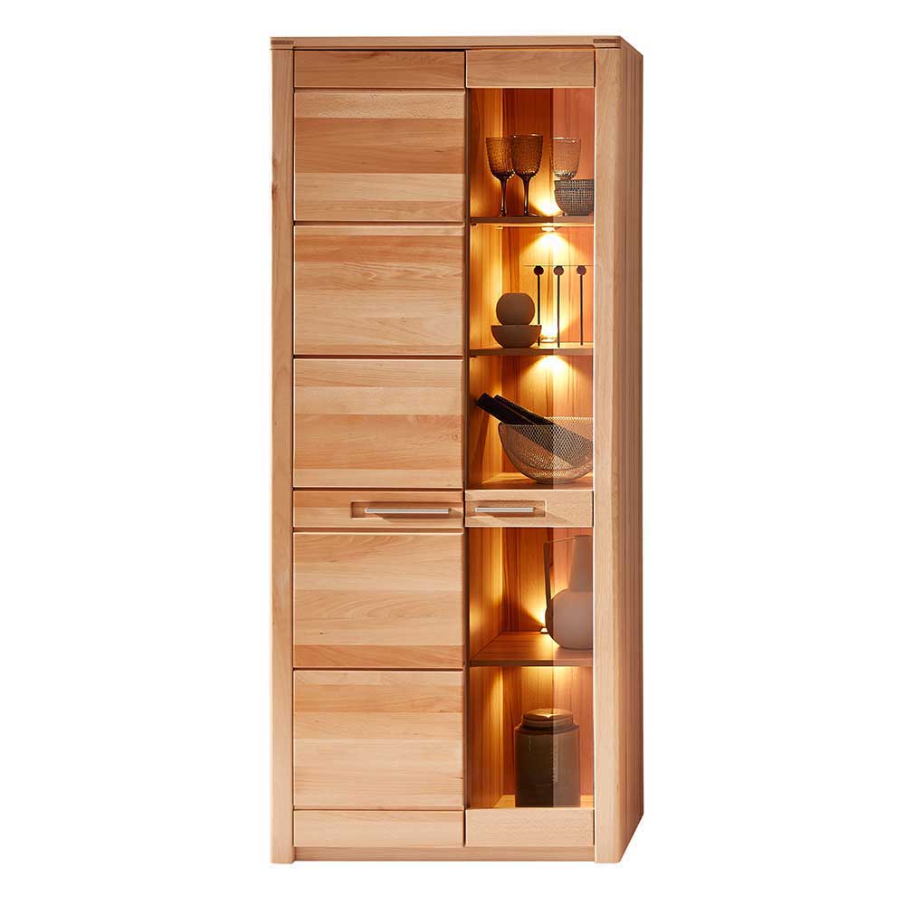 Wohnzimmer TV Anbauwand Möbelset - Amyonta (vierteilig)