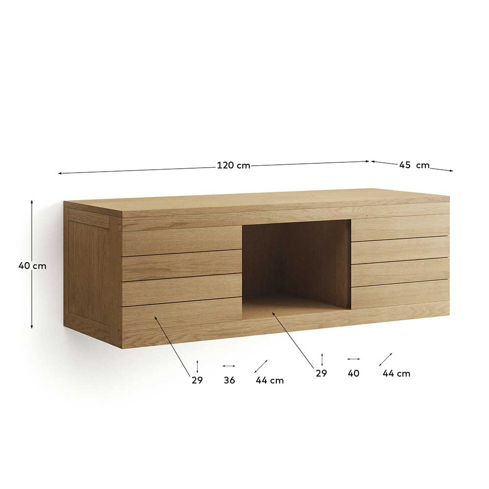 Waschtischkonsole aus Teak Massivholz - Later