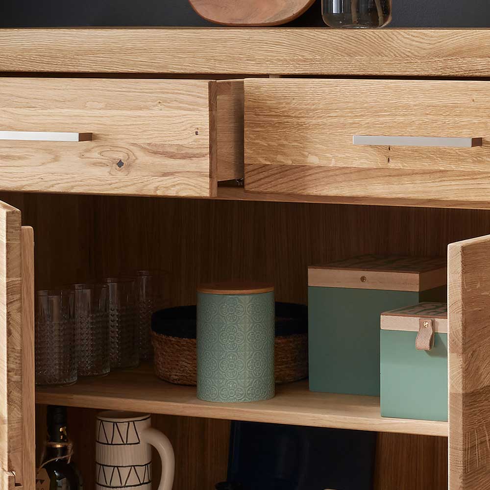 170x92x45 Wildeiche Sideboard aus geöltem Massivholz - Loitons