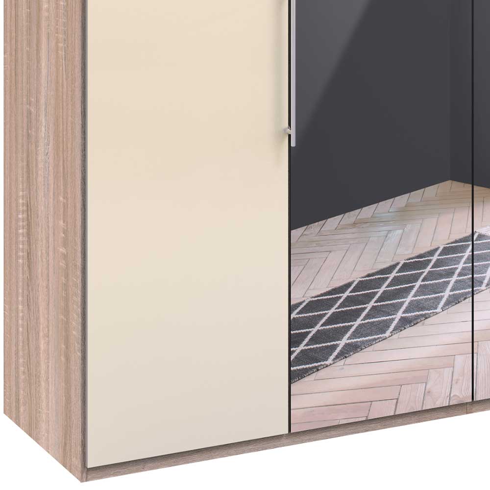 Falttüren-Kleiderschrank mit Spiegeln - Rativian