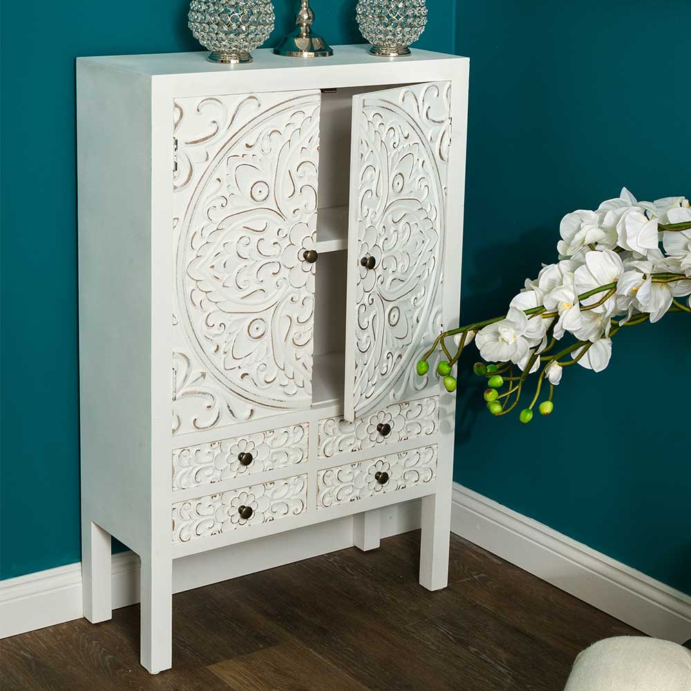Highboard mit Ornament Muster Front - Acacio