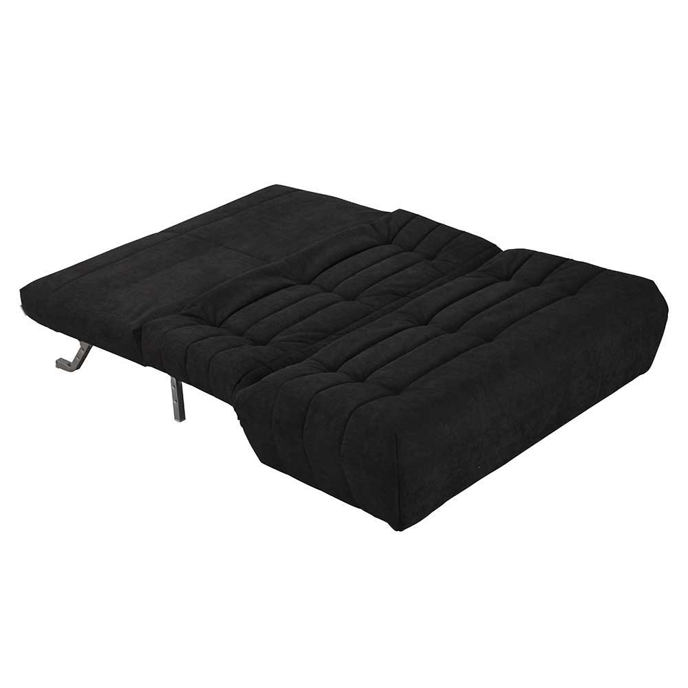 Sofa mit Schlaffunktion in Schwarz Olessa frei im Raum stellbar