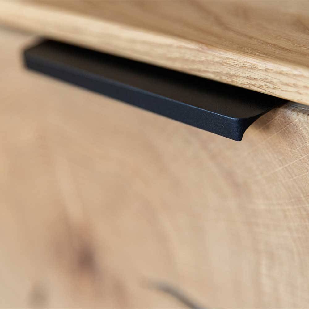 Design TV-Lowboard aus Eiche mit Glas - Masicuri