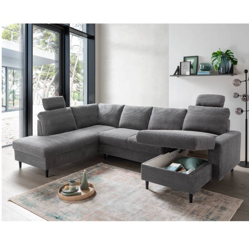 Cord Wohnlandschaft mit Bettfunktion - Aberdeen