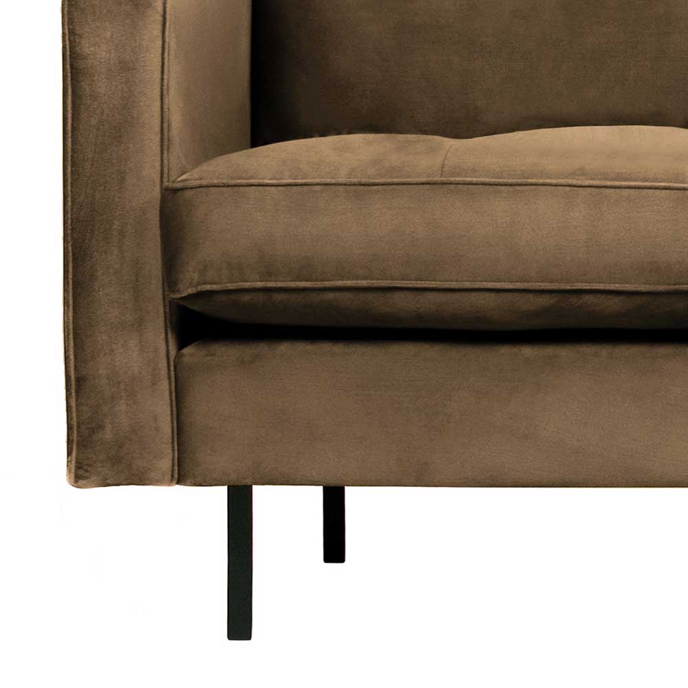 Samt Dreisitzer in Taupe - Museo