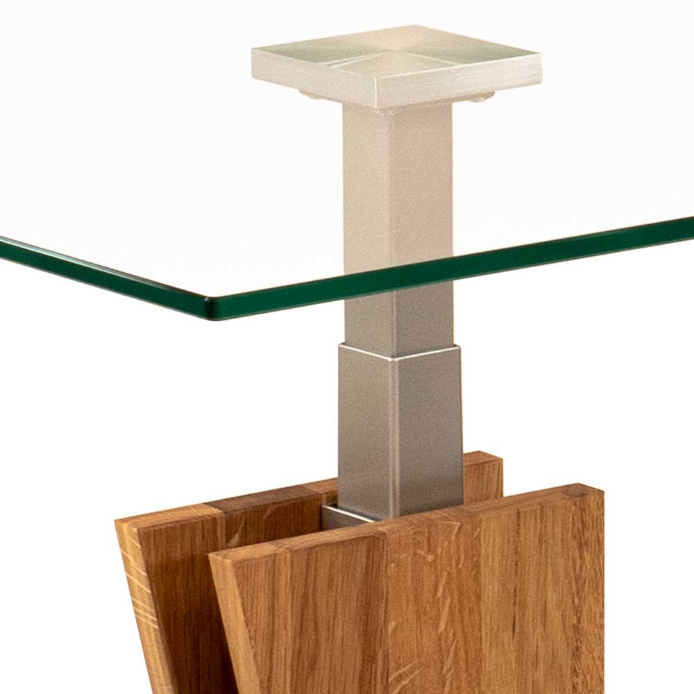 Quadratischer Glas Wohnzimmertisch höhenverstellbar - Bekasi