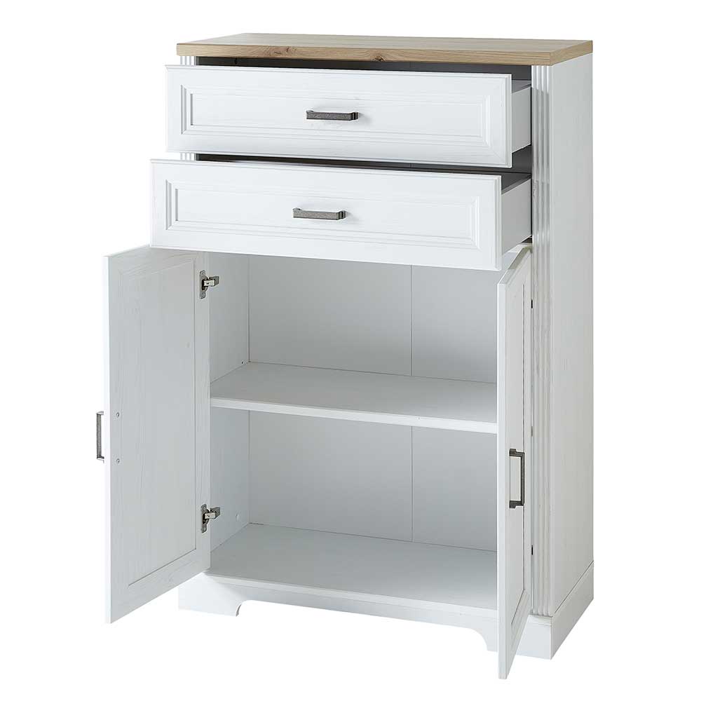 86x127x38 Büro Ordnerschrank 2-türig & 2 Schubladen - Mehady
