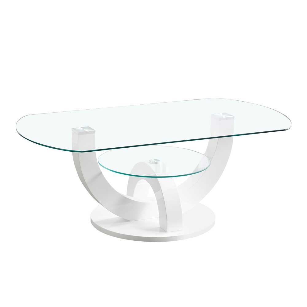 Ovaler Design Glastisch fürs Wohnzimmer - Trucos