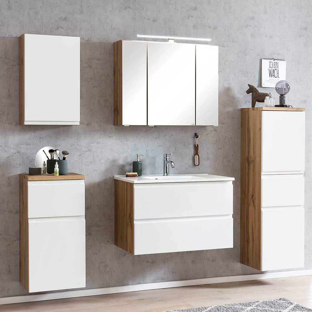 Bad Waschbeckenschrank & Spiegelschrank - Eight (zweiteilig)