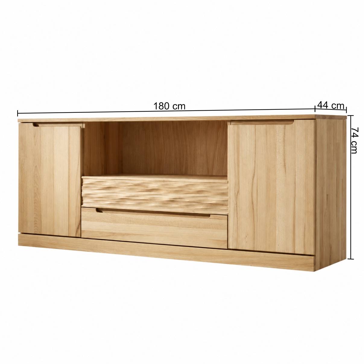 Massivholz TV Board Wahano aus Kernbuche