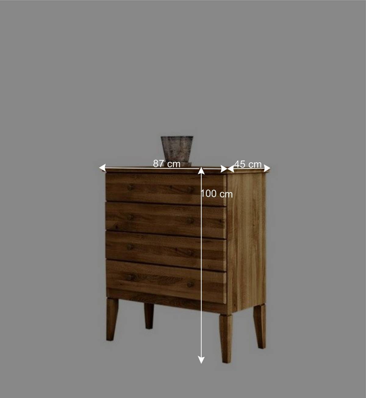 Holzkommode Masdamos mit Schubladen