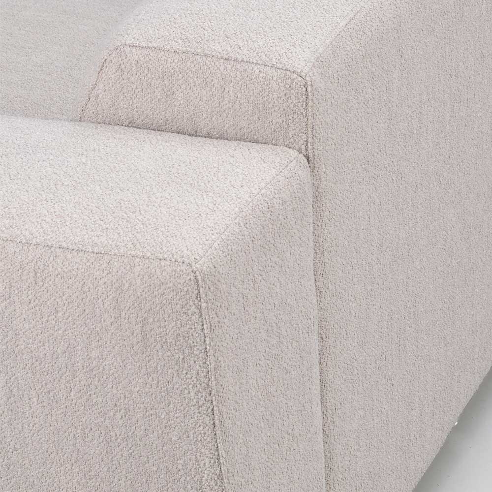 Dreisitzer Wohnzimmersofa aus Boucle in Creme - Casca