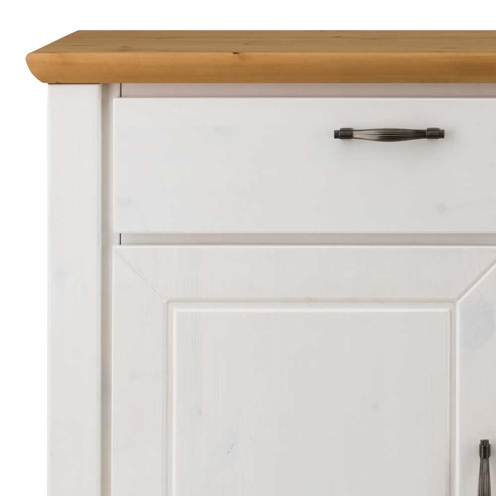 157x86x42 Sideboard in Weiß & Kiefer - Nuita