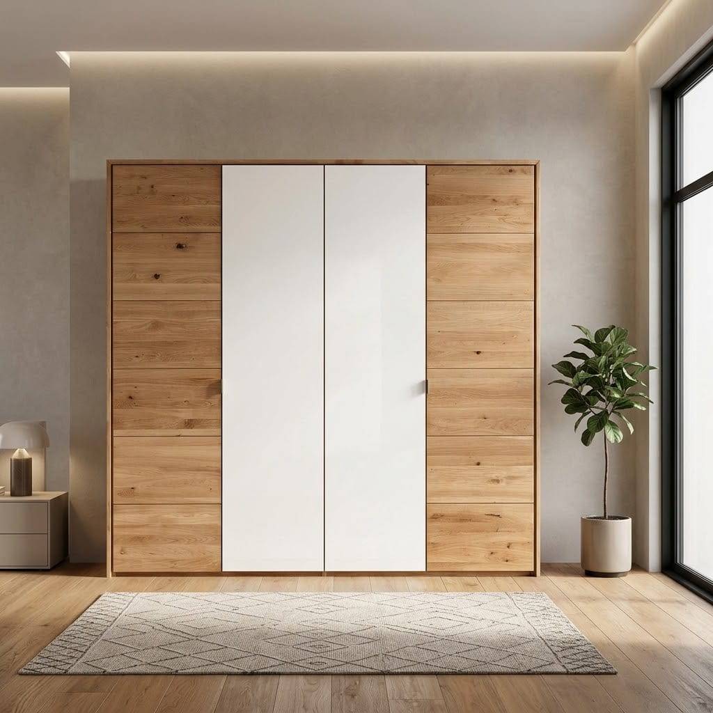 Schlafzimmerschrank mit vier Türen - zweifarbig - Ciabeta